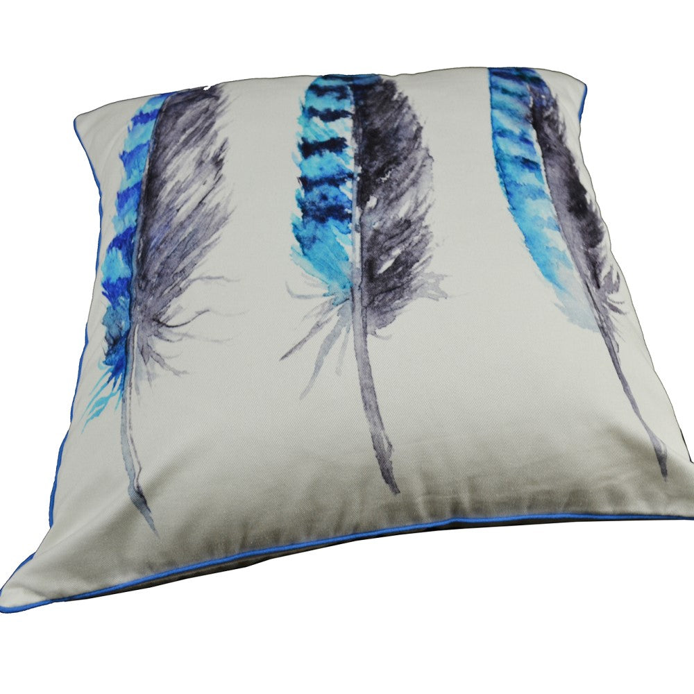 Three Feathers Cushion With Recycled Fill 45 X 45cms