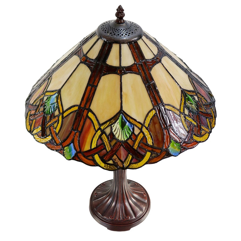 Tiffany Sunset Color Stained Glass Table Lamp