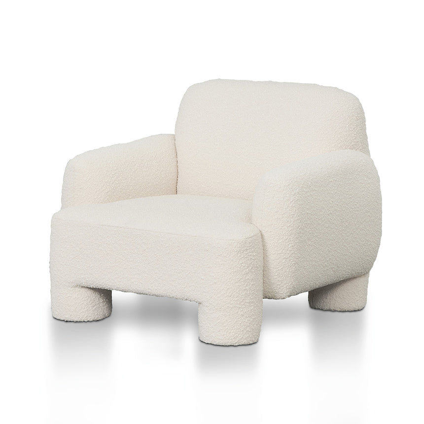 Timeless Armchair - Ivory White Boucle