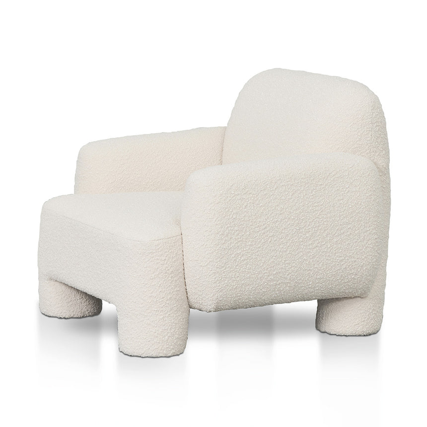 Timeless Armchair - Ivory White Boucle