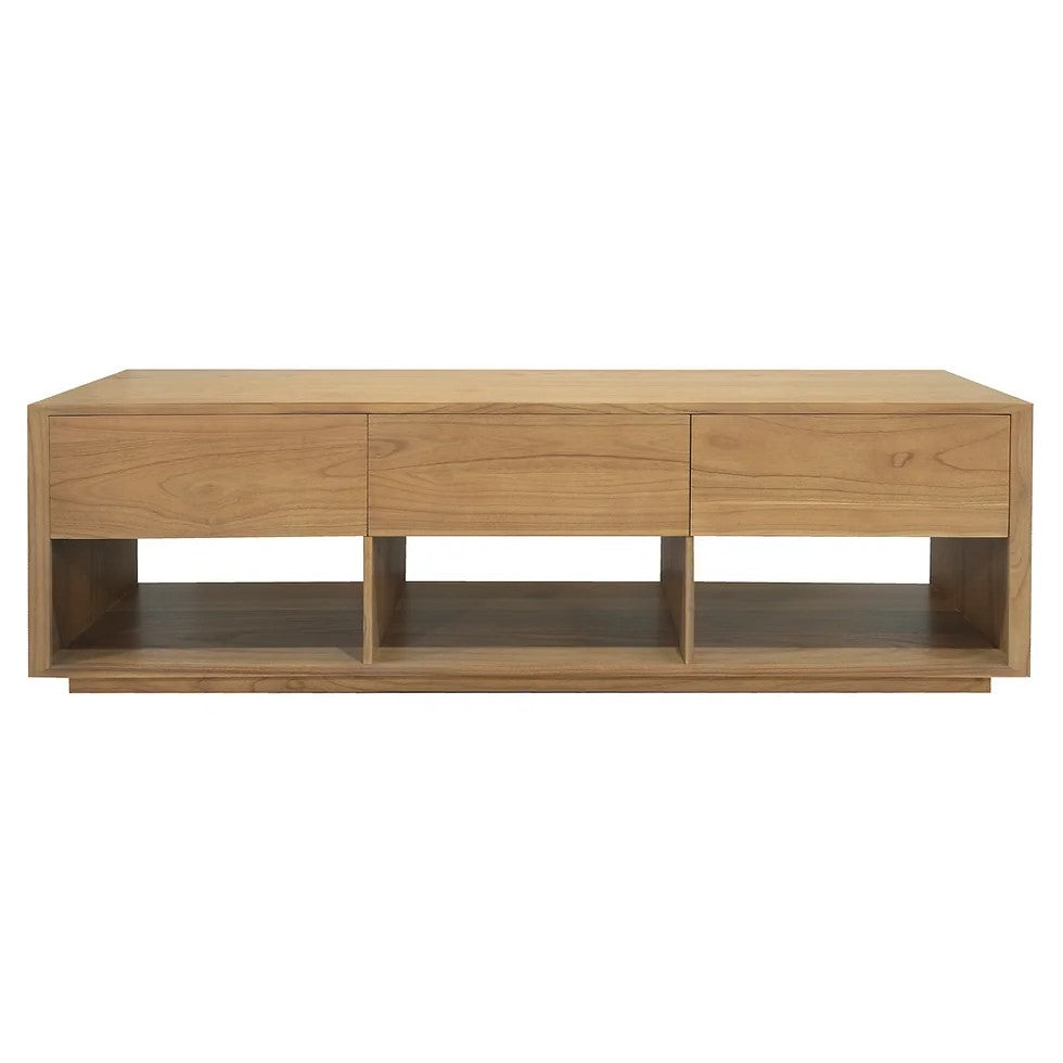 Timeless Charm 3 Drawer Entertainment Unit - Brown