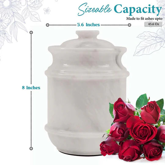 Timeless Classic Fancy Urn - White