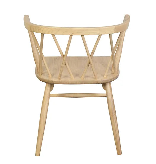 Timeless Design Cross Back Oak Chair Nature - Set of 2