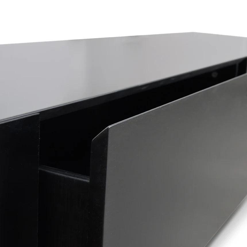Timeless Extendable TV Unit - Walnut - Black Matt