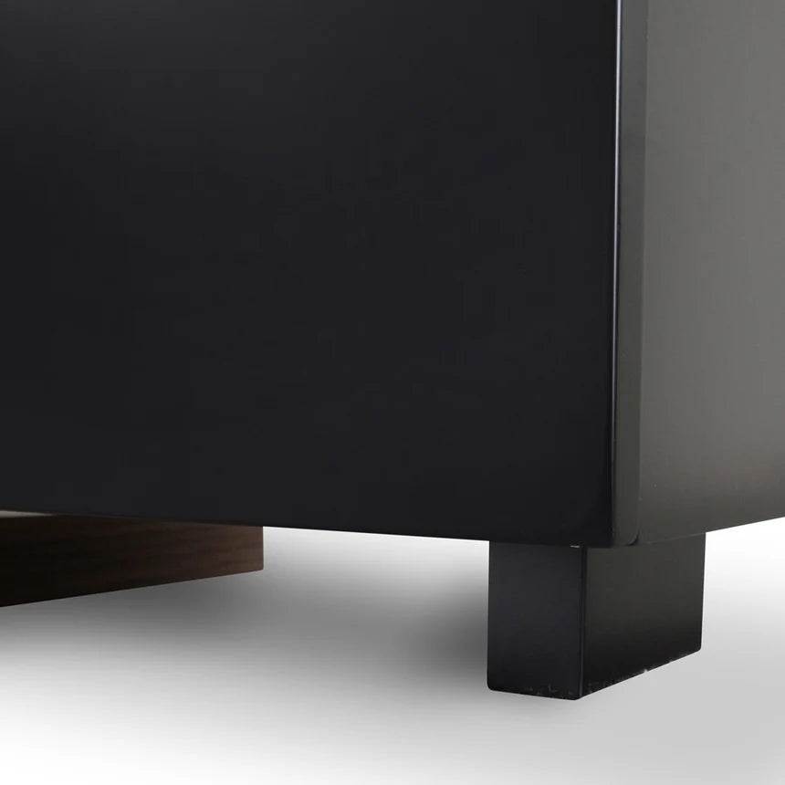 Timeless Extendable TV Unit - Walnut - Black Matt