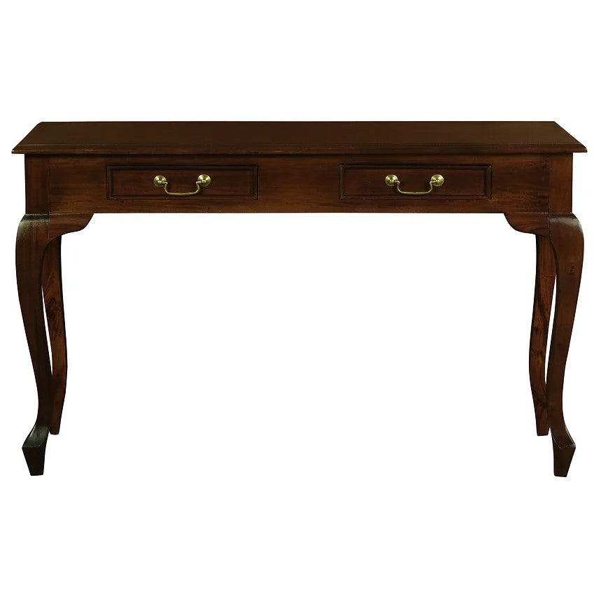 Timeless Queen Ann 2 Drawer Sofa Table - Brown