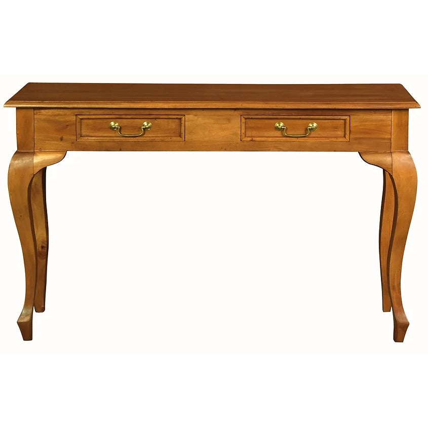 Timeless Queen Ann 2 Drawer Sofa Table - Light Brown