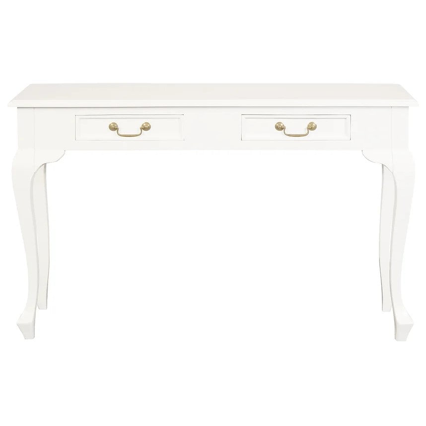 Timeless Queen Ann 2 Drawer Sofa Table - White
