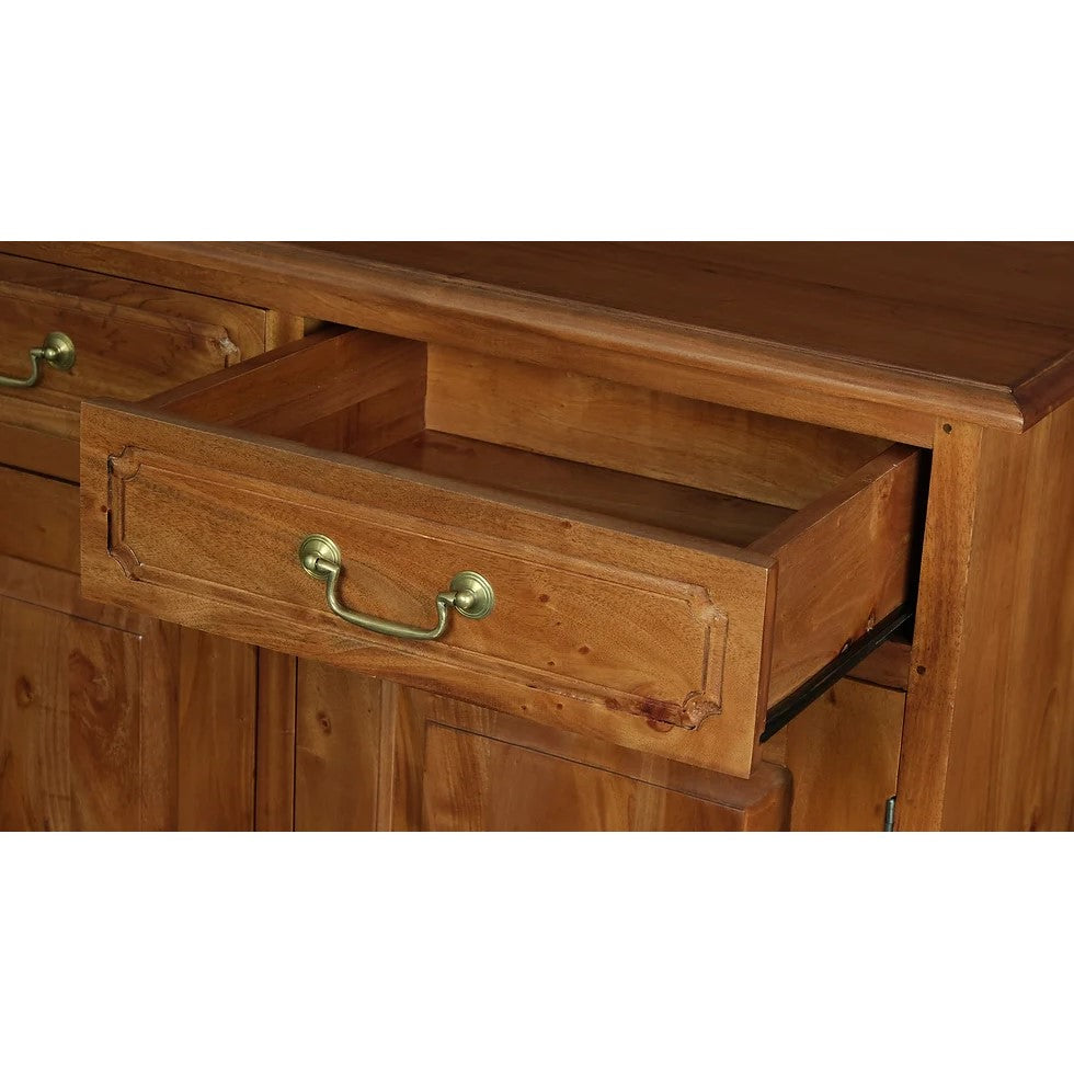 Timeless Style 2 Door 2 Drawer Buffet Table - Light Brown