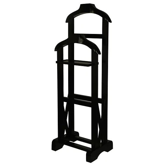 Timeless Wooden Double Valet - Black