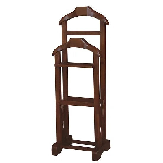 Timeless Wooden Double Valet - Brown