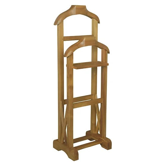 Timeless Wooden Double Valet - Caramel