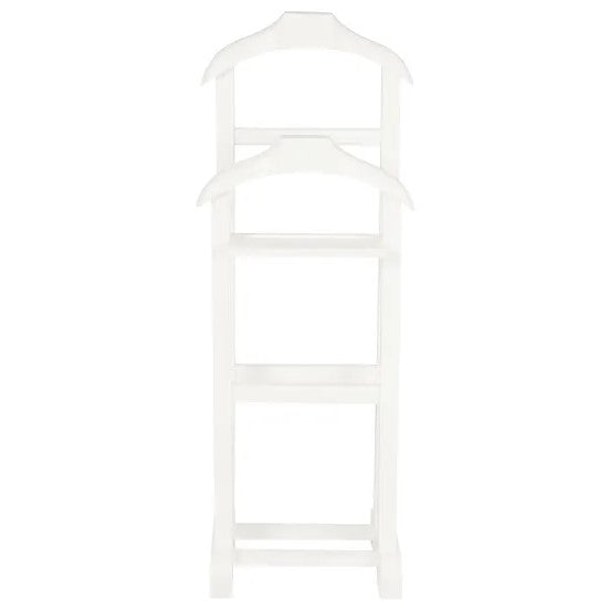 Timeless Wooden Double Valet - White