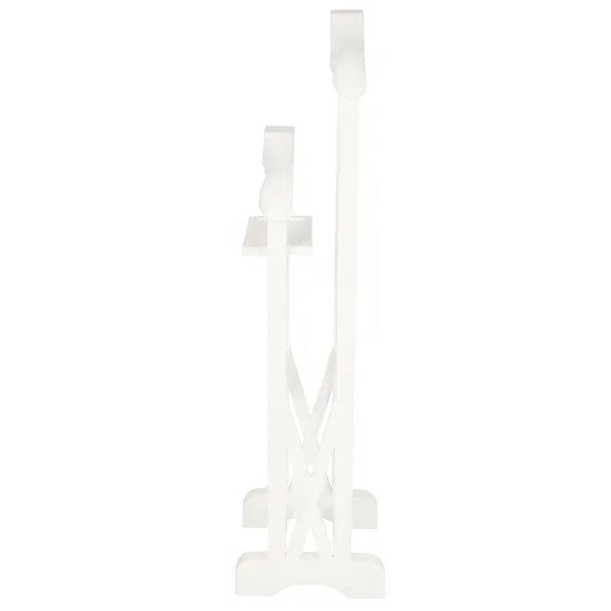 Timeless Wooden Double Valet - White