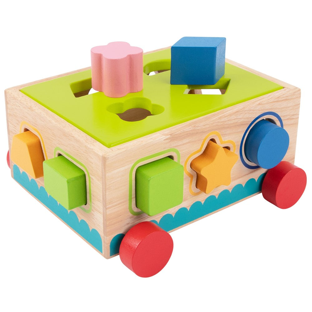 Toddlers Shape Sorters Game In Pull Cart