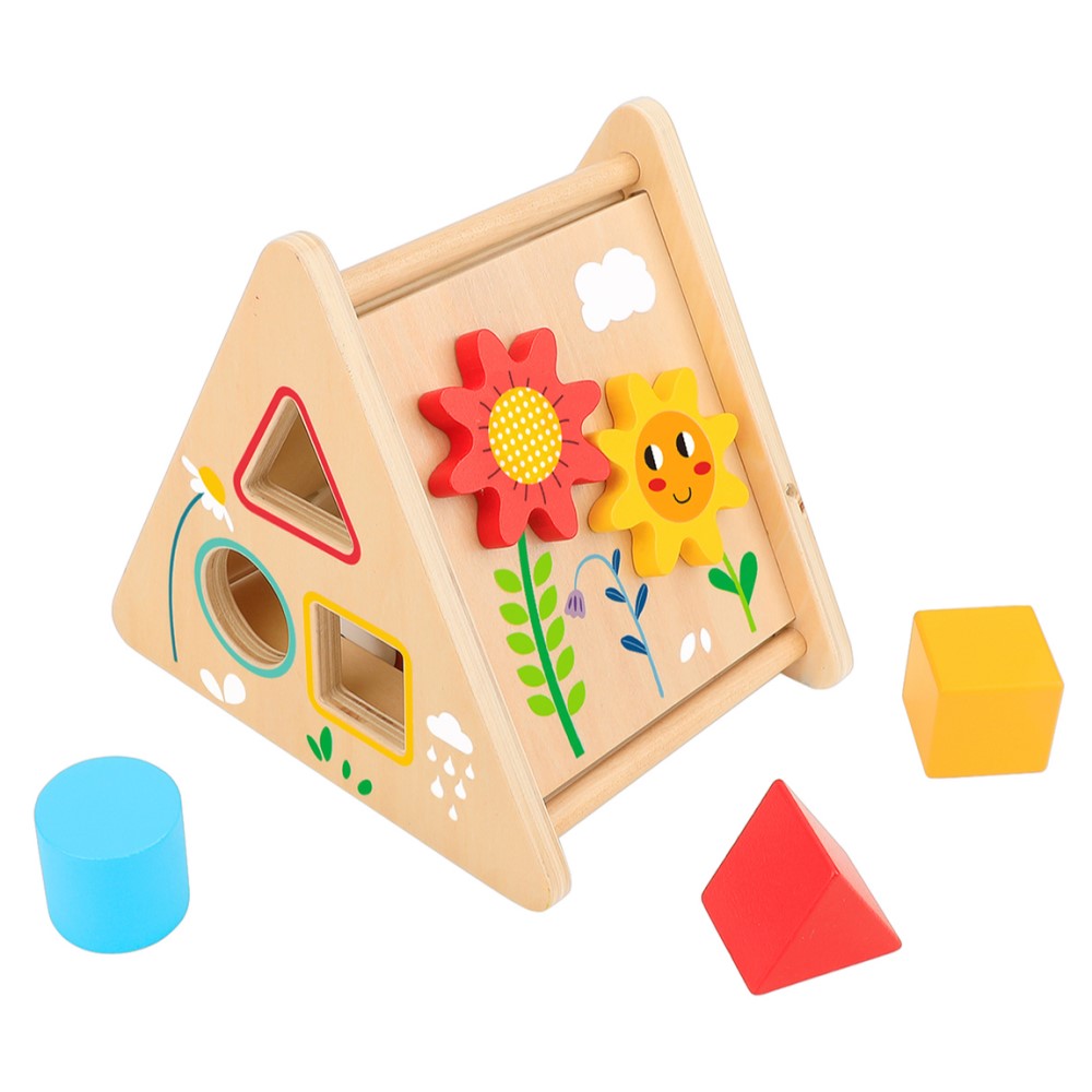 Toddlers Wooden Triangle Shape Sorter Toy