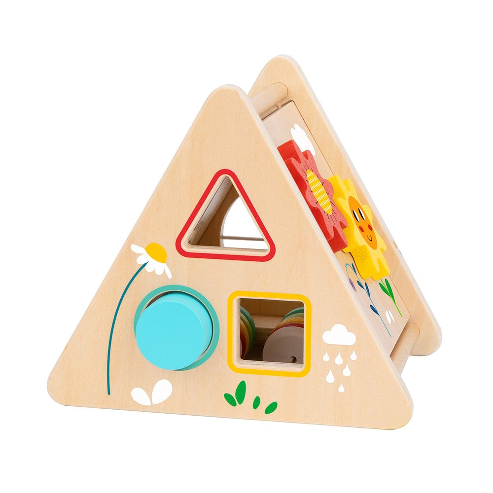 Toddlers Wooden Triangle Shape Sorter Toy