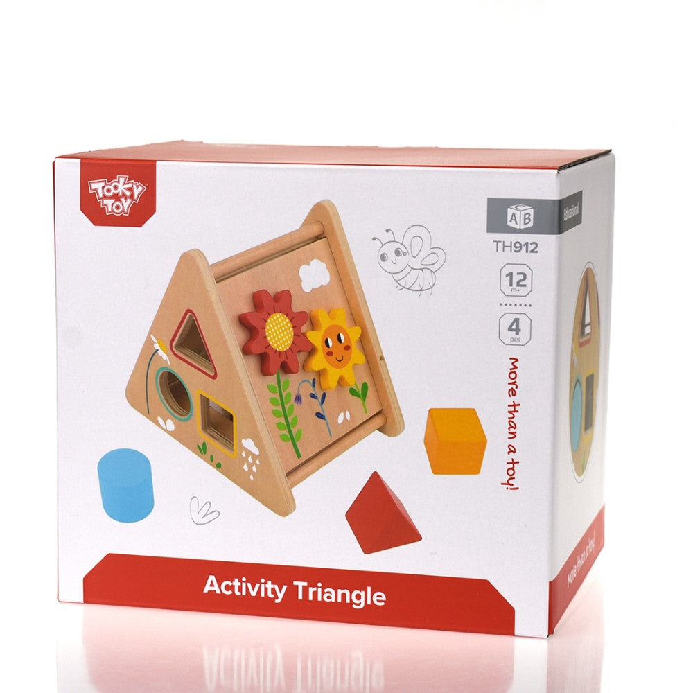 Toddlers Wooden Triangle Shape Sorter Toy