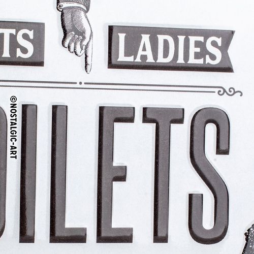 Toilet - Nostalgic-Art Hanging Sign - 10 x 20cm
