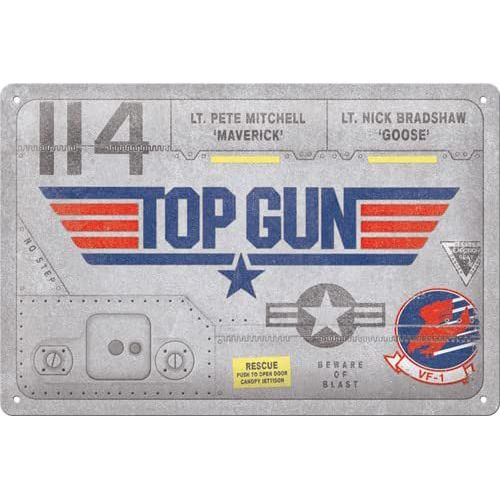 Top Gun - Aircraft Metal - Sign Board 20 x 30cm