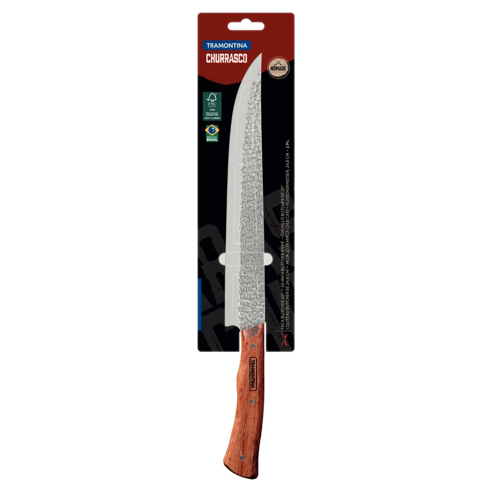 Tramontina 10" Butcher Knife with Wood Handle