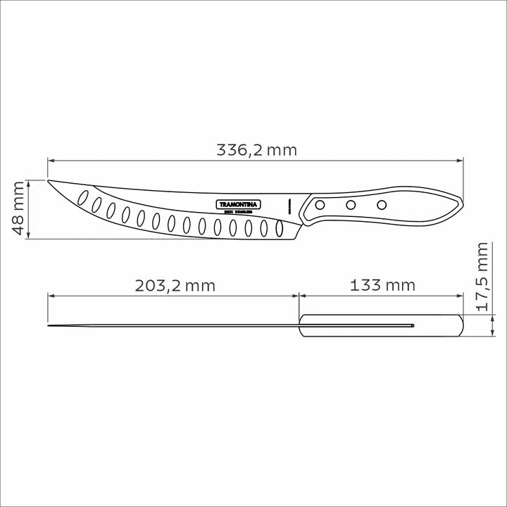 Tramontina 8" Butcher Meat Knife with Stainless Steel Blade
