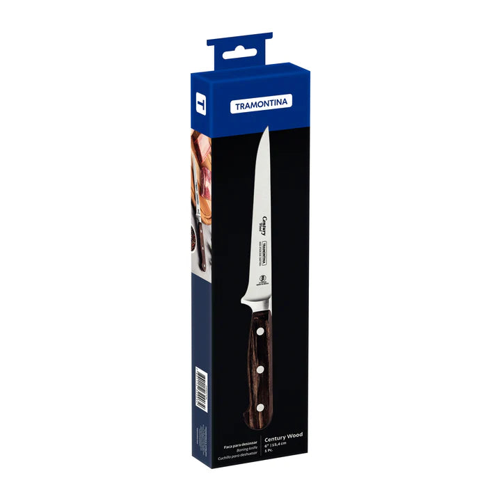 Tramontina Century Wood Boning Knife with Handle - 15.24cms