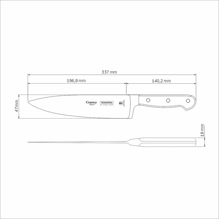 Tramontina Century Wood Chef's Knife - 20.32cms