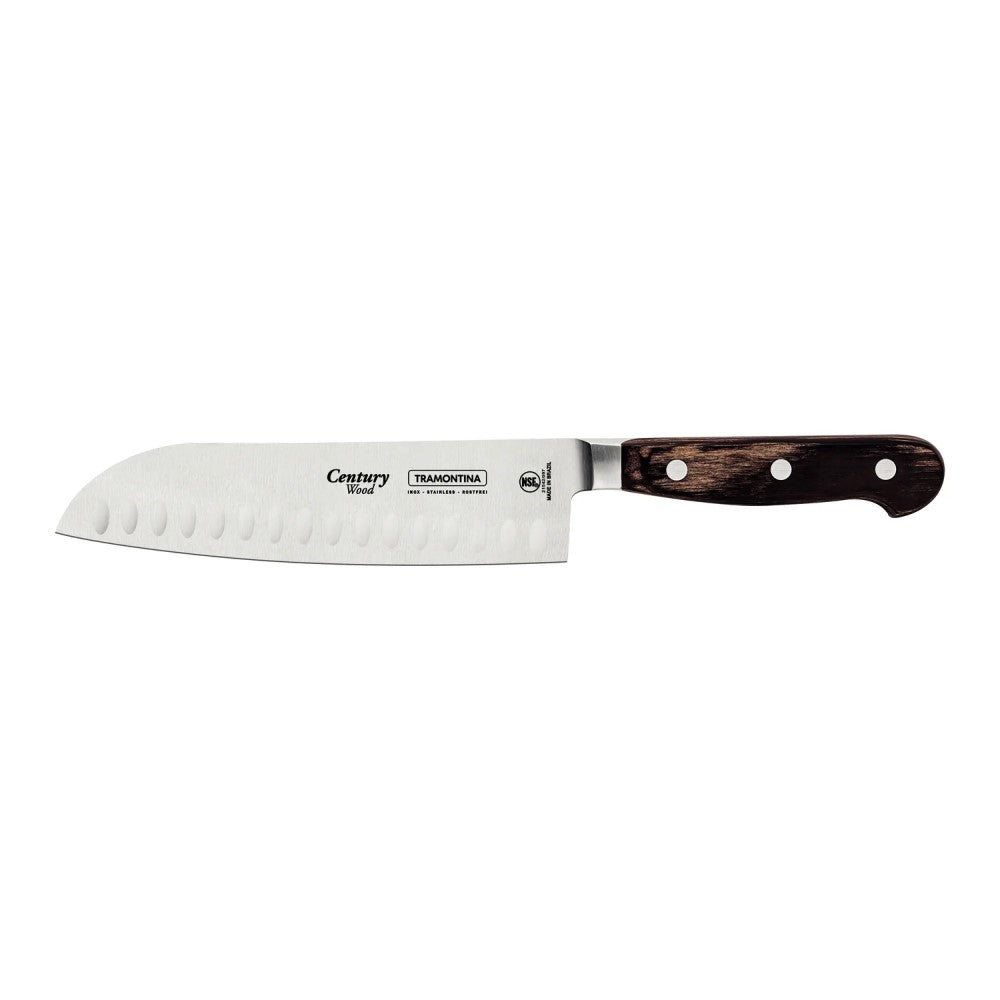 Tramontina Century Wood Santoku Knife - 17.78cms
