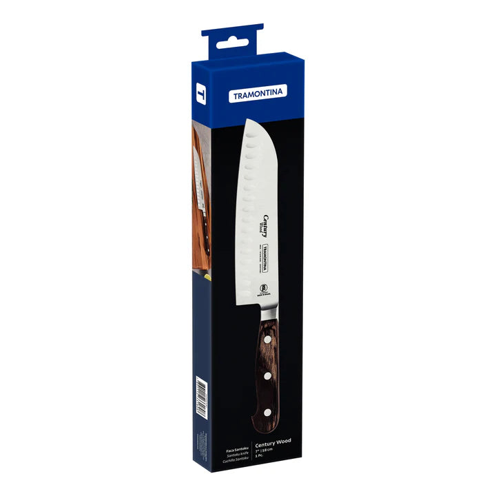 Tramontina Century Wood Santoku Knife - 17.78cms