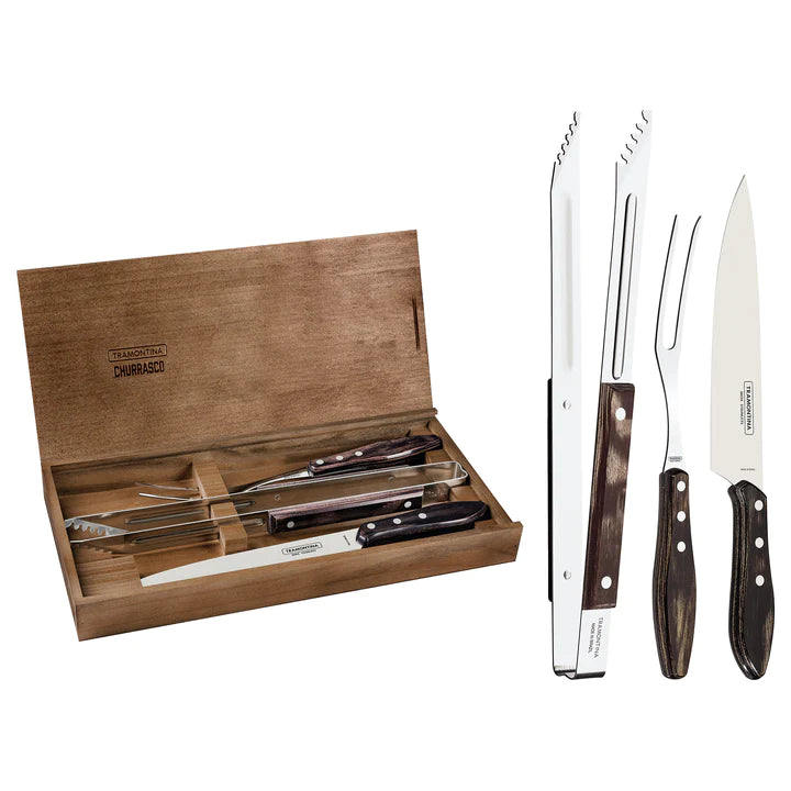 Tramontina Churrasco 3 Pcs Polywood Campeira Carving Set