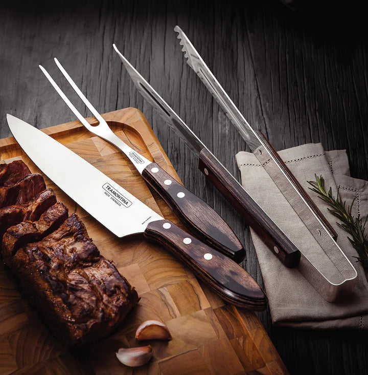 Tramontina Churrasco 3 Pcs Polywood Campeira Carving Set
