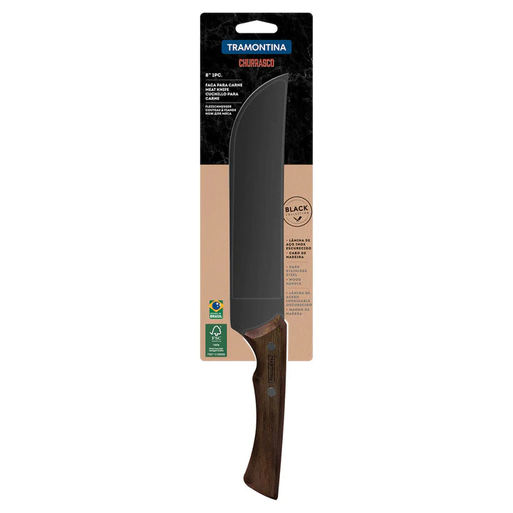 Tramontina Churrasco Black Collection Meat Knife - 20cms