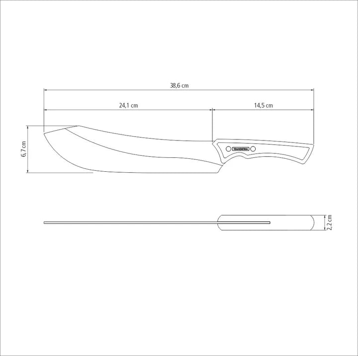 Tramontina Churrasco Black Collection Meat Knife - 25cms