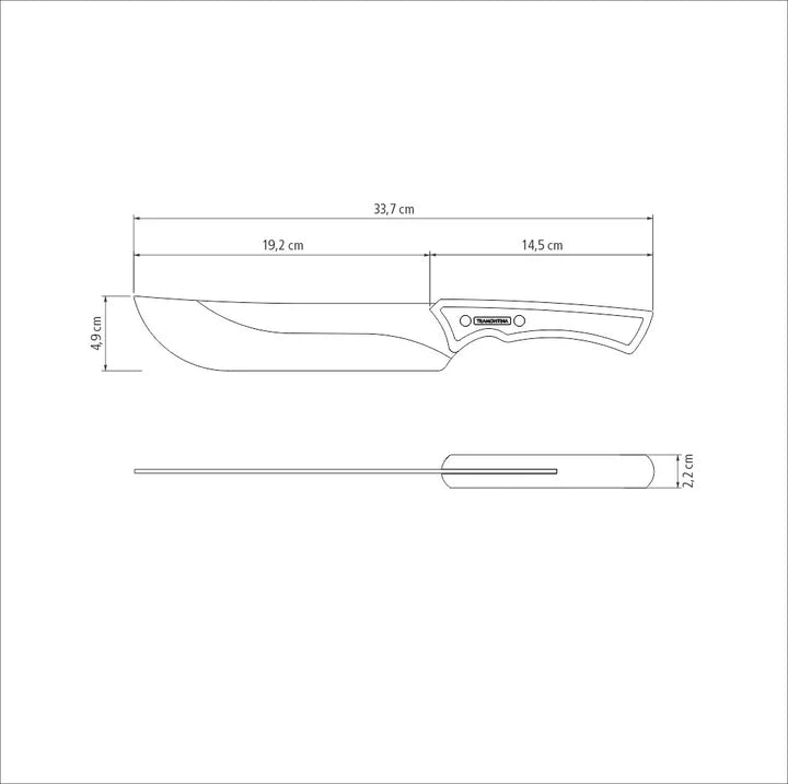 Tramontina Churrasco Black Collection Meat Knife - 20cms