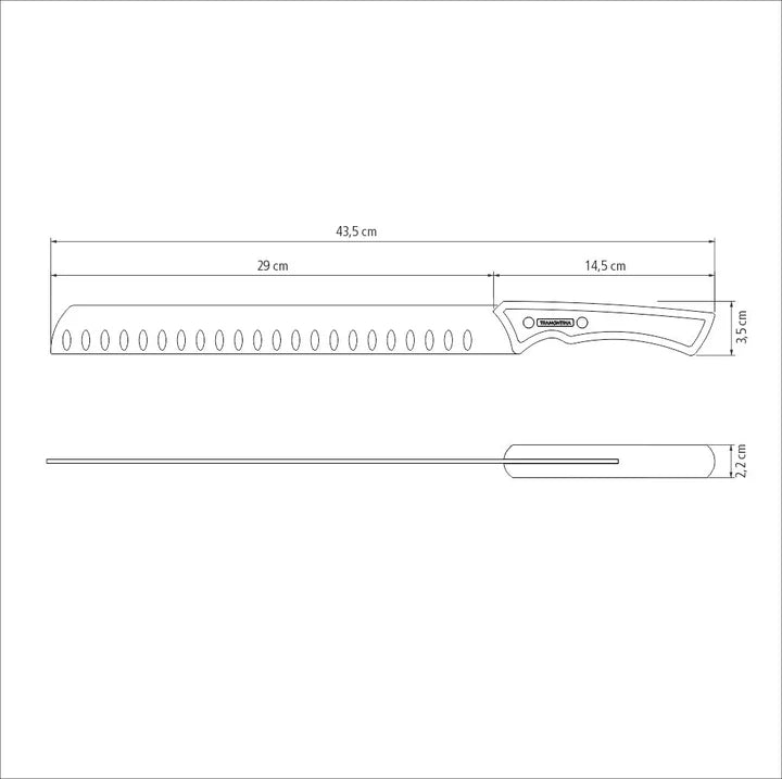 Tramontina Churrasco Black Plain Edge Brisket Slicer