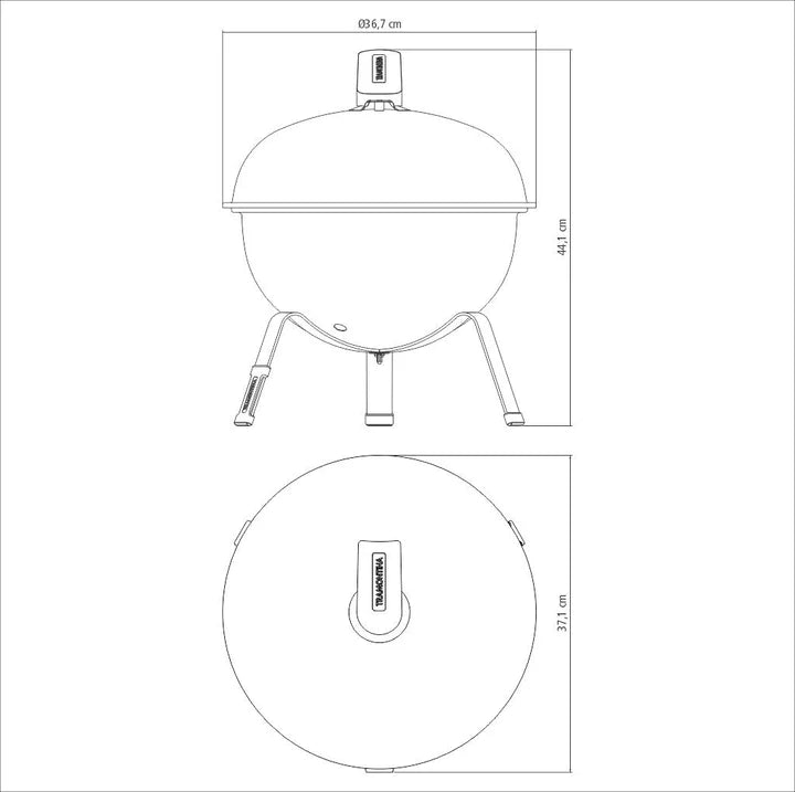 Tramontina Churrasco Charcoal Barbecue Grill 32 L