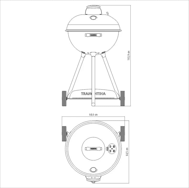 Tramontina Churrasco Charcoal Barbecue Grill 56L