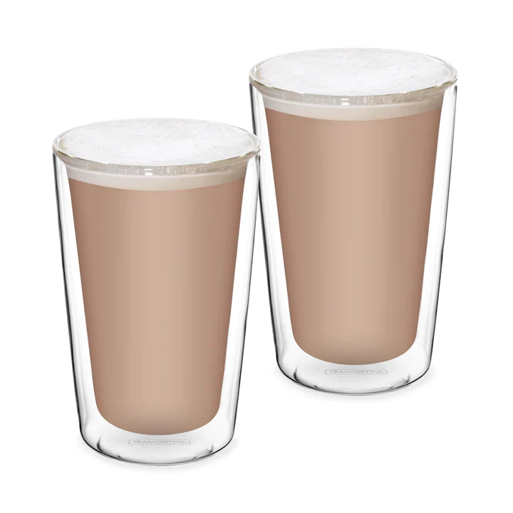 Tramontina 2Pcs Double Wall Glass Coffee & Tea Cup 330ml