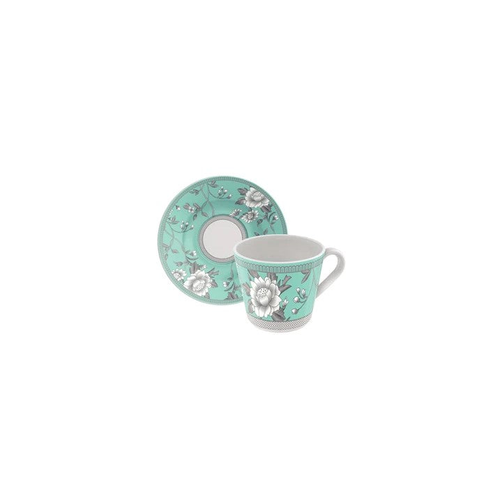 Tramontina Helen Set of 12 Porcelain cups and Saucers 185ml