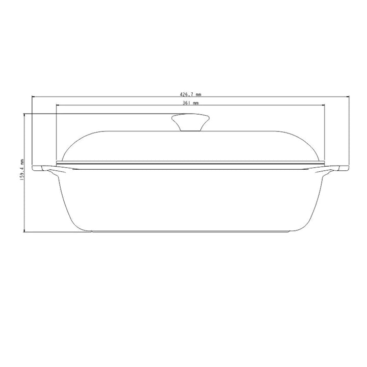 Tramontina Lyon Black Square Pot 5.5 Litres