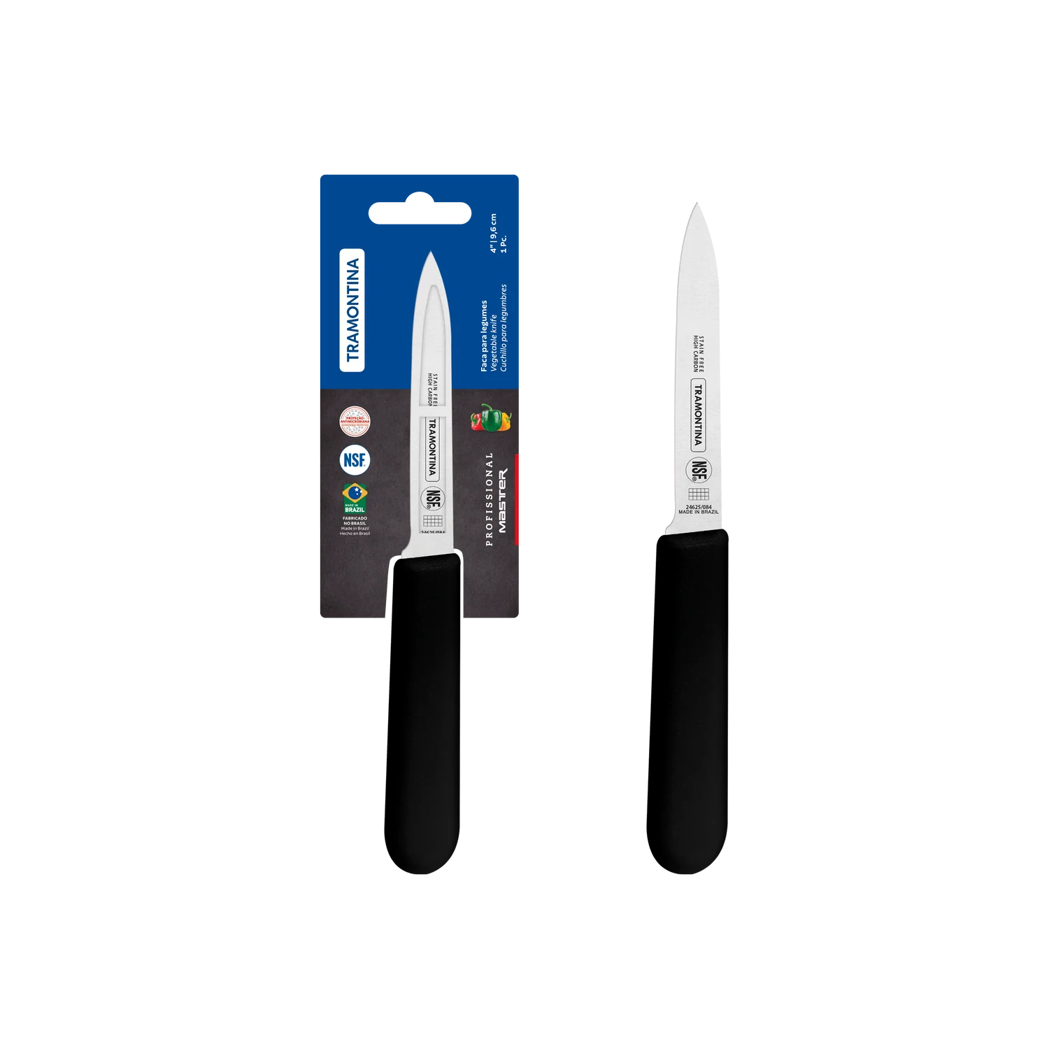 Tramontina Master Professional Black Paring Knife 4"