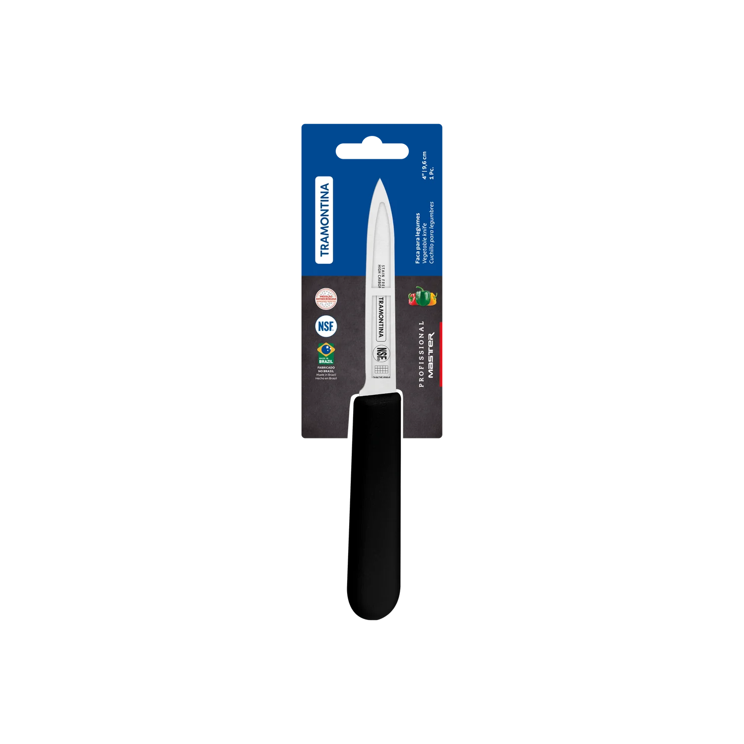 Tramontina Master Professional Black Paring Knife 4"