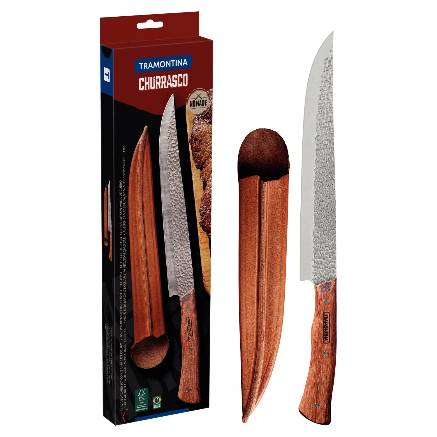 Tramontina Nômade 10" Butcher Knife with Wood Handle