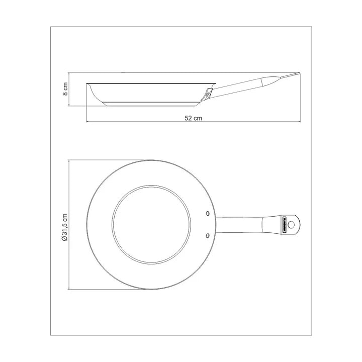 Tramontina Non-Stick Stainless-Steel Frying Pan 2.9 Litres