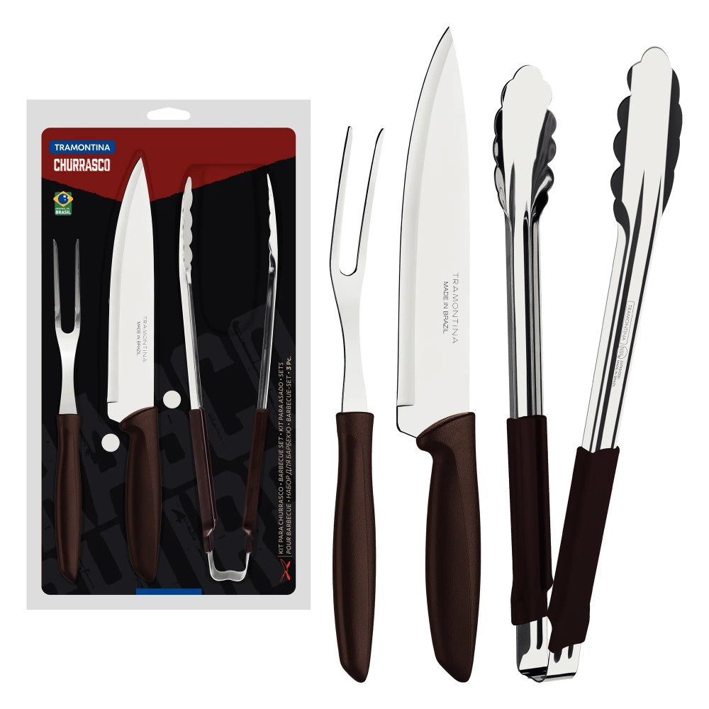 Tramontina Plenus 3-Piece Barbecue Kit