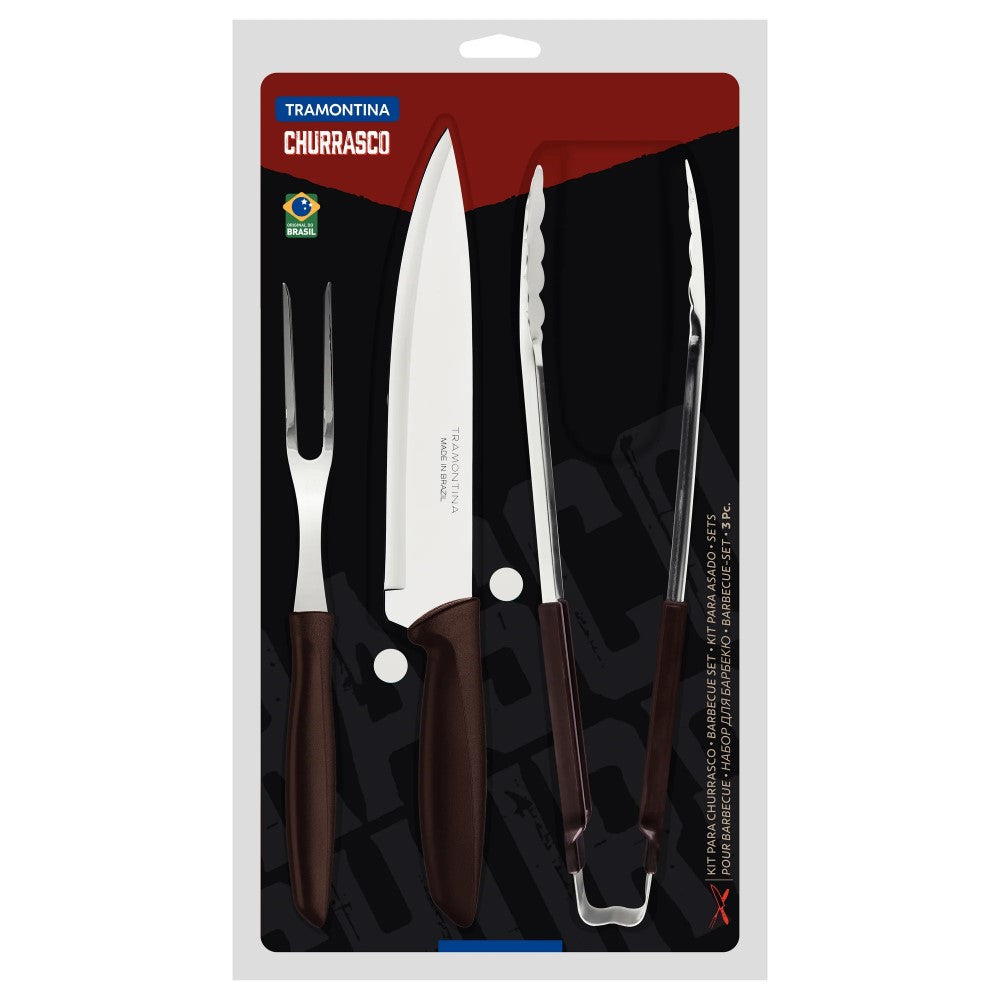 Tramontina Plenus 3-Piece Barbecue Kit