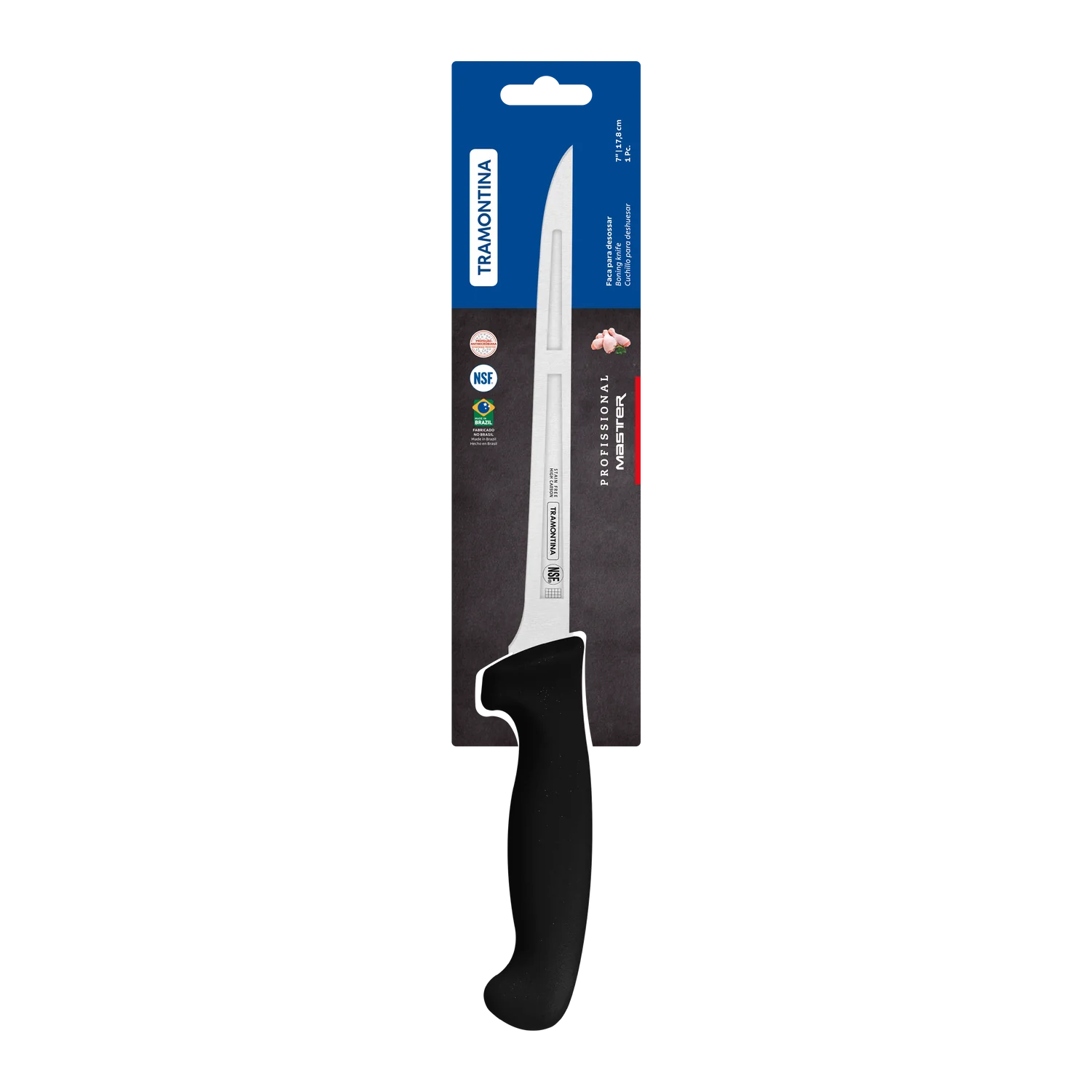 Tramontina Professional Master Black Boning Knife 7"