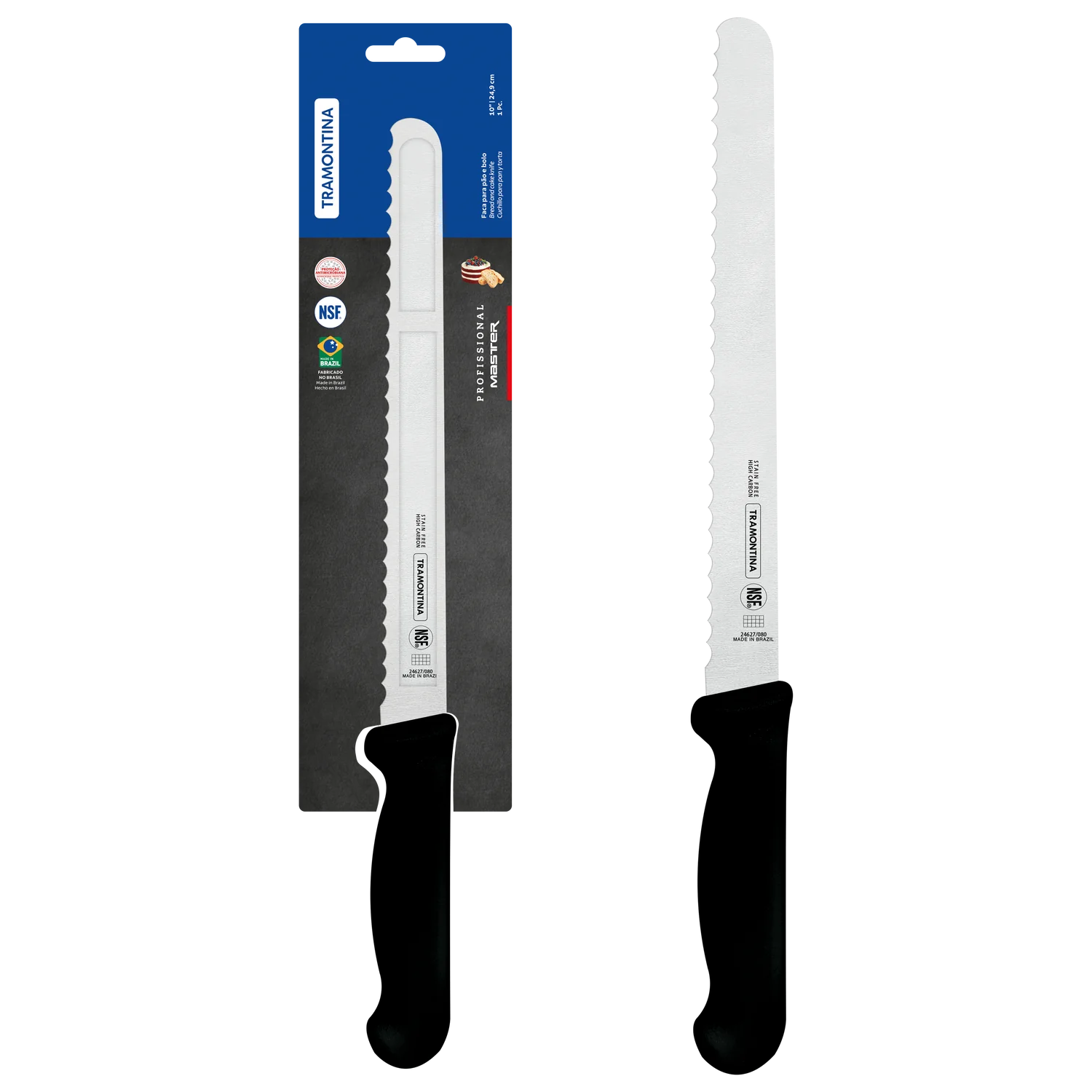 Tramontina Professional Master Black Bread Knife 10"
