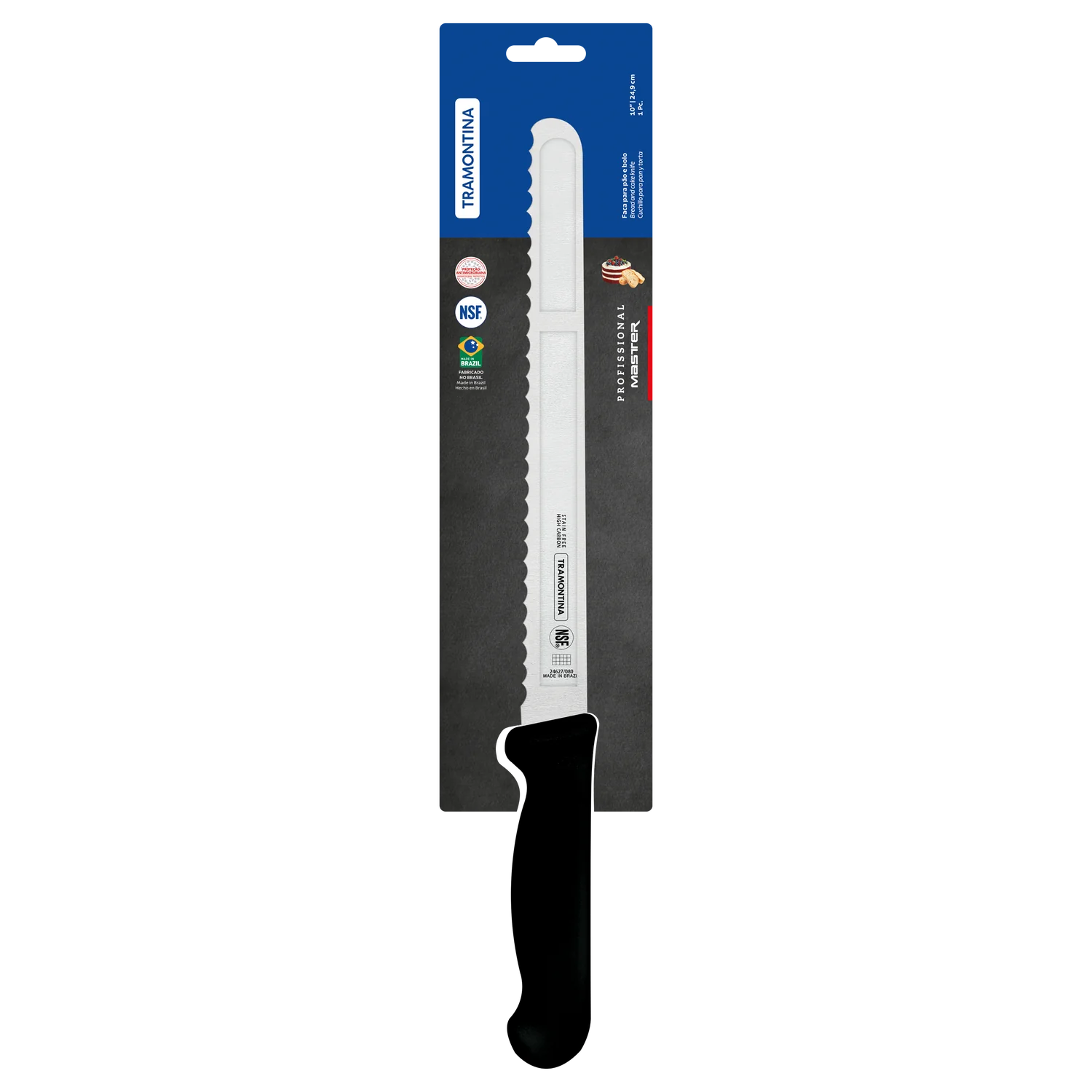 Tramontina Professional Master Black Bread Knife 10"